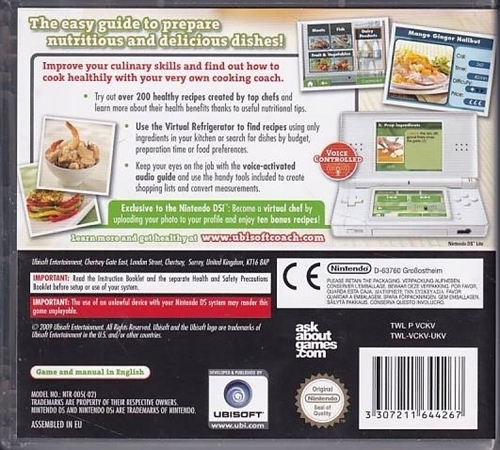 My Cooking Coach Prepare Healthy Recipes - Nintendo DS (A Grade) (Genbrug)